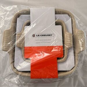 Le Creuset Cream Stoneware Baking Dish Set